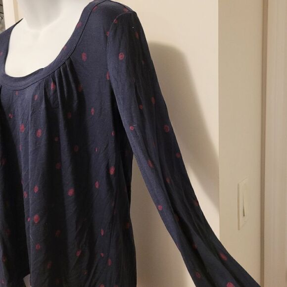 2/$20 Vintage Gap purple polka dot top blouse - Picture 3 of 4